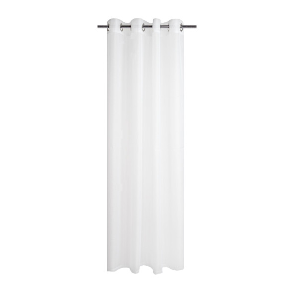 Firana z kółkami pasek SIMPLE CHIC 140x270 biały